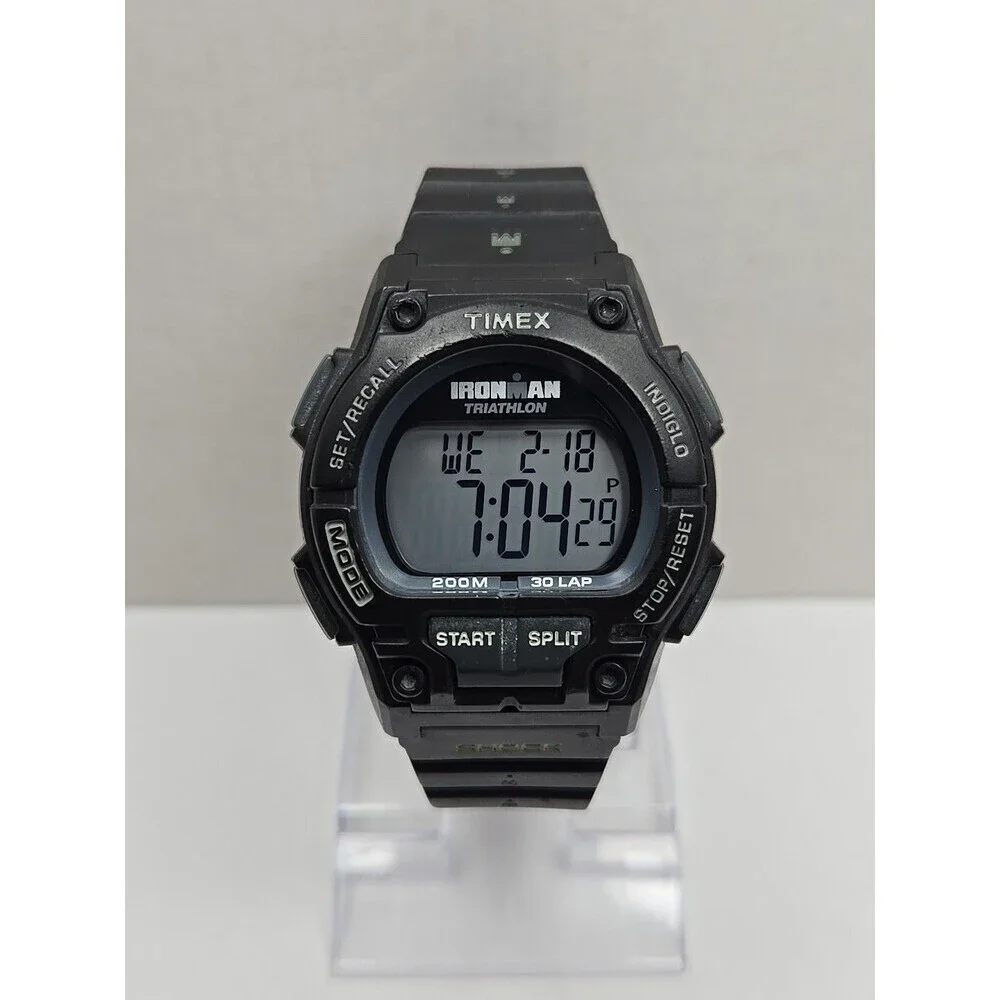 Timex Mens Ironman Triathlon Endure 30 Shock 44mm Digital 200M Watch New Battery